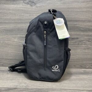 Waterfly Crossbody Sling Travel Hiking Outdoors Daypack Bag Black